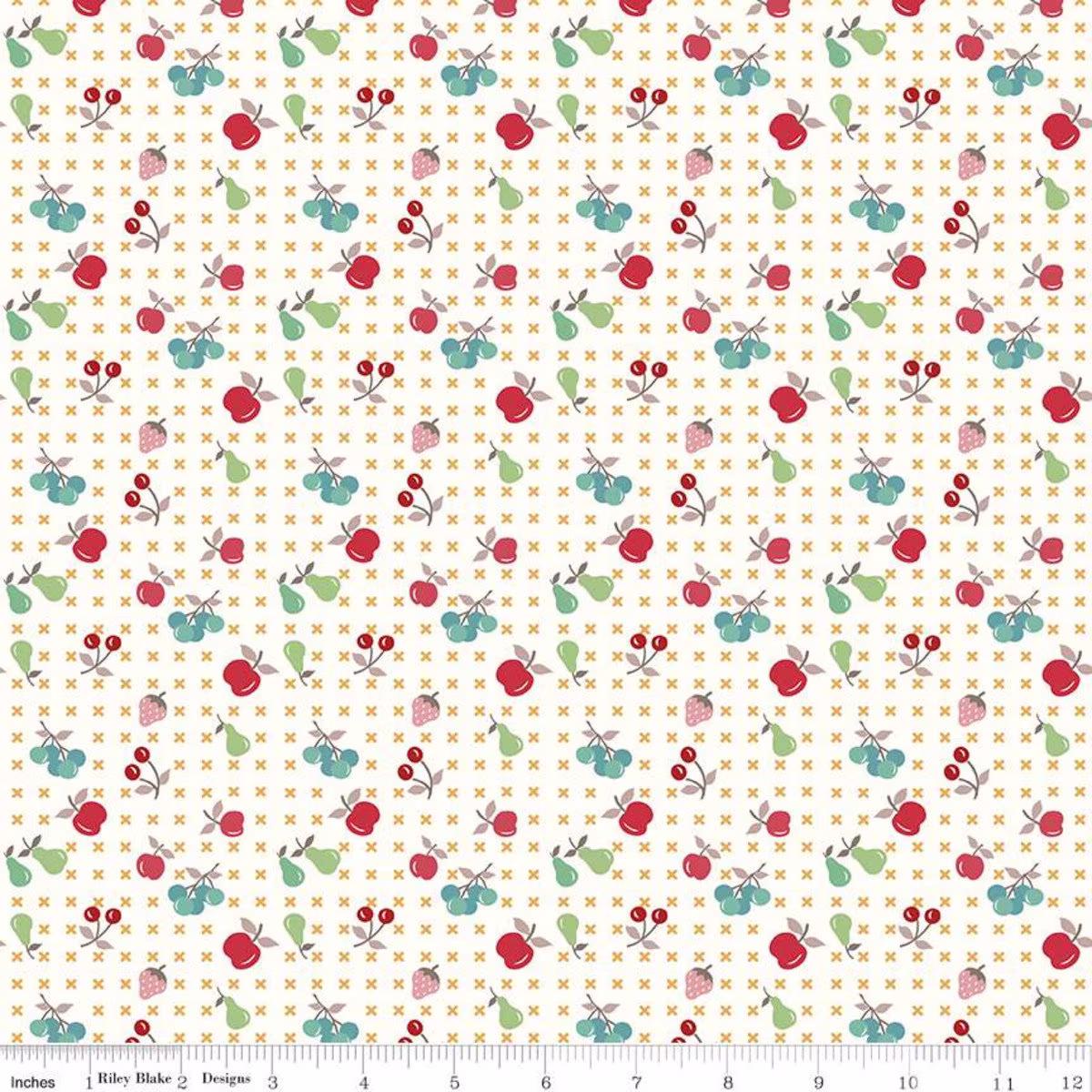 Cook Book Fruit Daisy By Lori Holt C1170 | Rbd Vintage Kitchen 100% Cotton Shipping 12/8