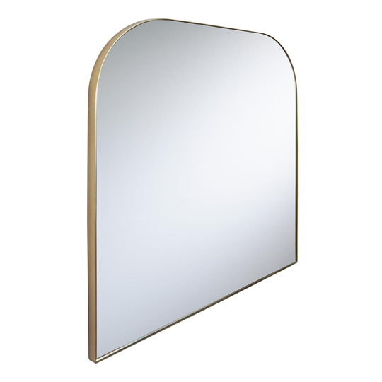Metal Arched Mira Vanity Wall Mirror: Black - Medium (36" & under) by World Market
