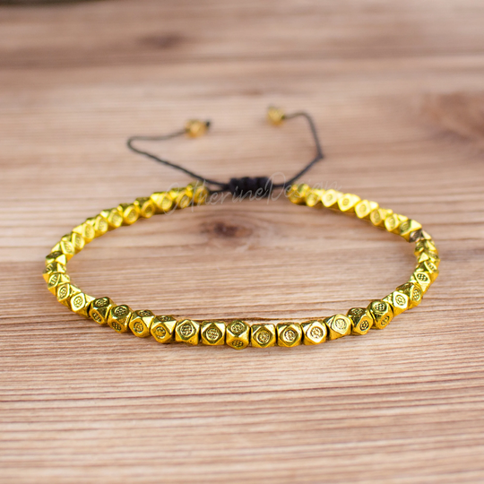 Good Luck Friendship Bracelet-Tibetan Copper Bracelet-Wealth & Prosperity Abundance Money Bracelet-Gold Rope Healing Protection Bracelet