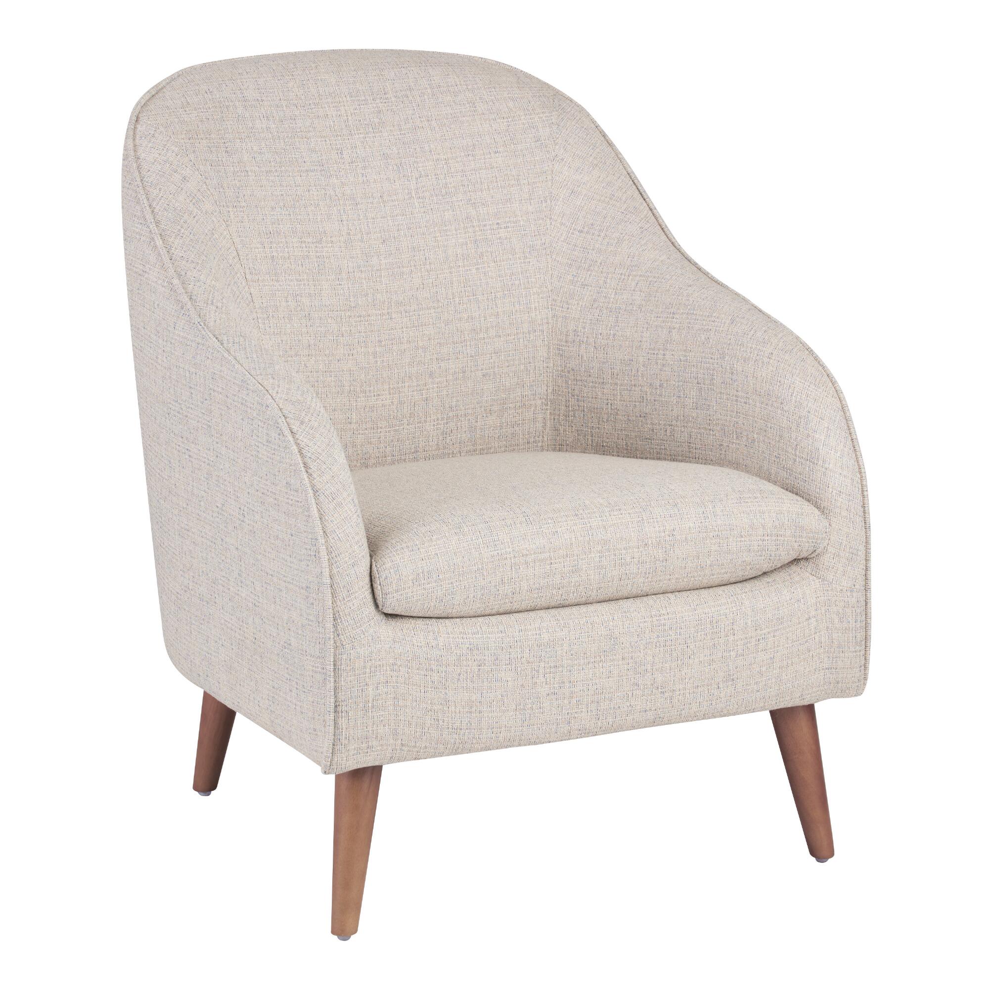 Natural Curved Back Moris Chair: Blue/Multi/Natural by World Market