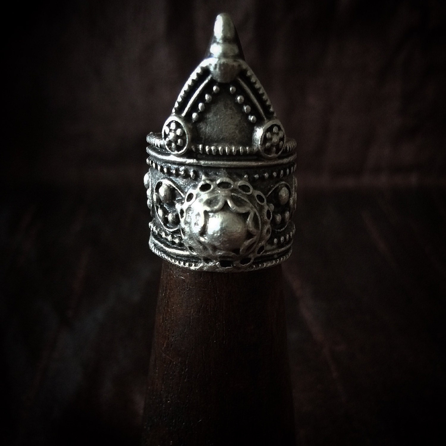 Medieval Crown Ring, Silver Plated Statement Boho Hippy Chic, Festival Season, Comicon, Medieval Outfit