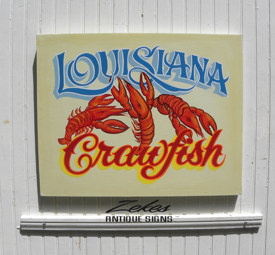 Louisiana Crawfish Sign | Hand Painted Art| Cajun Gift| Decor| Wall Party| Seafood Dinner Party|Party