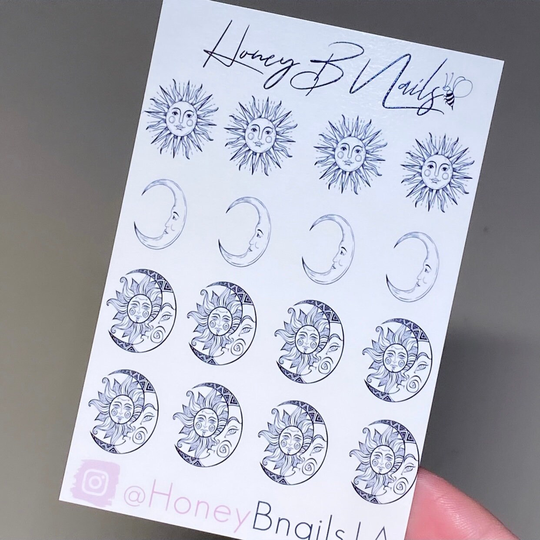 Sol Y Luna Nail Decals | Nail Decals Art Supplies Stickers Press On Nails Stick