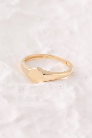 Personalized Ring, Dainty Initial Birthday Gift, 14K Solid Gold Personalized Wedding Minimal Ring, Summer Jewelry