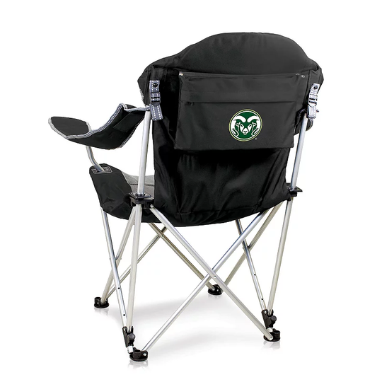Picnic Time Colorado State Rams Reclining Camp Chair, Black