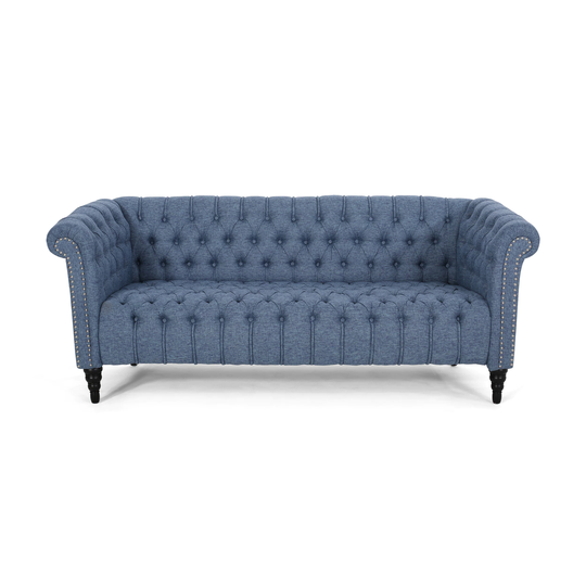 Best Selling Home Decor Barney ville Modern Blue and Black Polyester/Blend Sofa | 309140