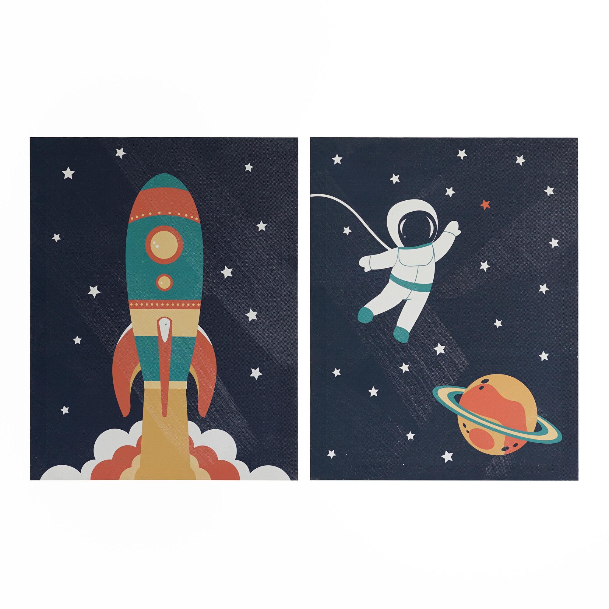 Galactic Space Canvas Wall Art 2 Piece: Multi by World Market