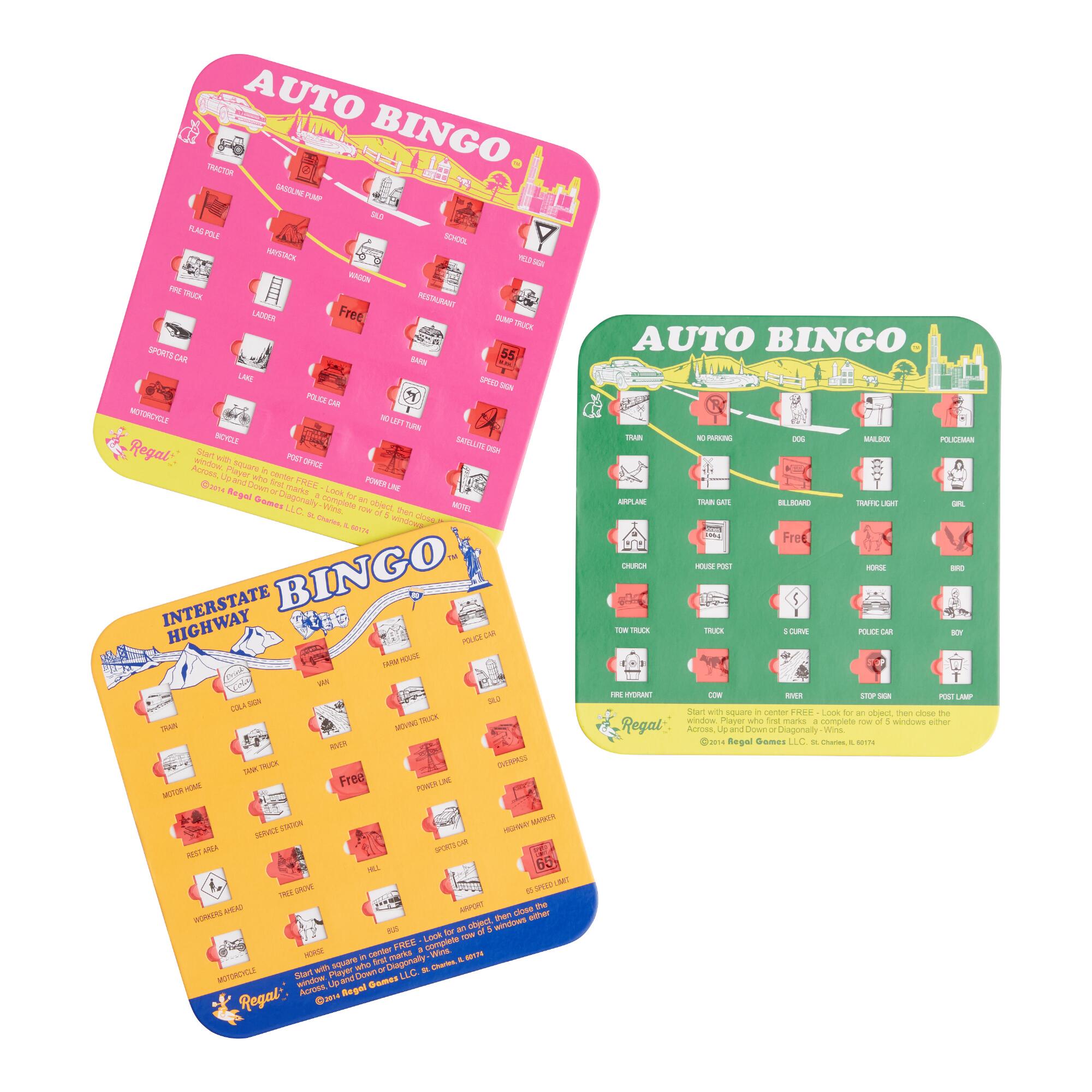 Original Travel Bingo Game Cards Set of 4 by World Market