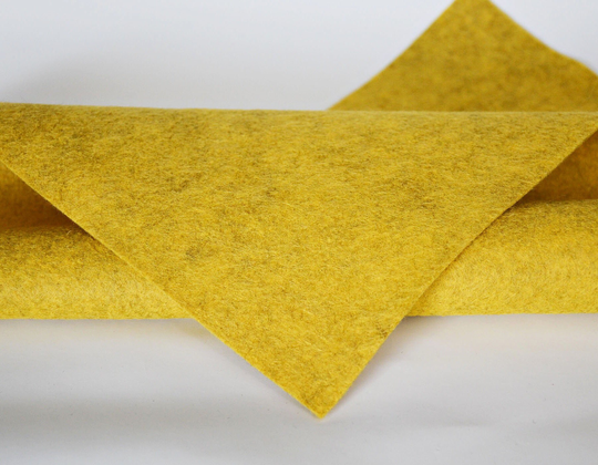 Honey Mustard Wool Felt, Felt Fabric Yardage Merino Blend Gold Tan