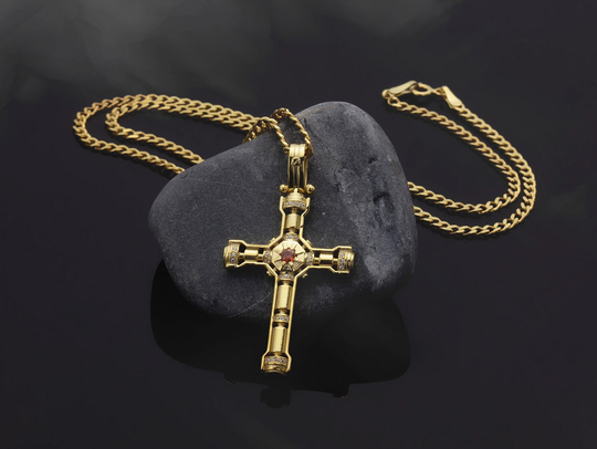 14K Solid Gold Crucifix Necklaces, 10K Diamond Cross Pendant, Unique Jesus Charm, Religious Man Jewelry, Valentine's Day Gifts For Men