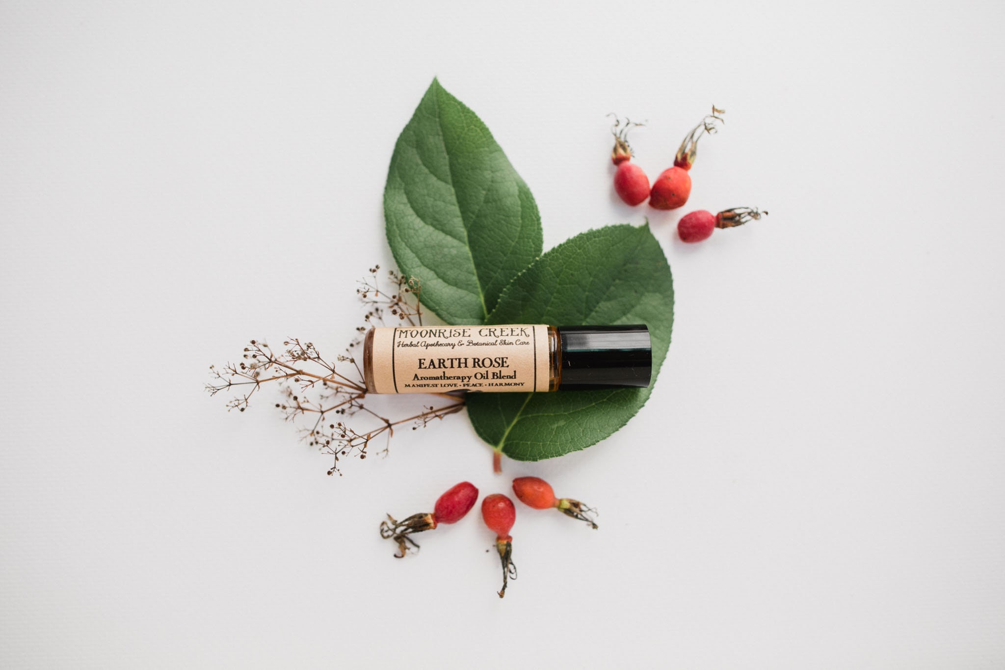 Earth Rose Aromatherapy Roll On Blend Manifest Love + Peace Harmony Rose Rosewood Earthy Woodsy