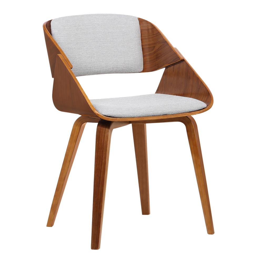 Armen Living Ivy Contemporary/Modern Polyester/Polyester Blend Upholstered Dining Side Chair (Wood Frame) in Gray | LCIVCHWAGREY