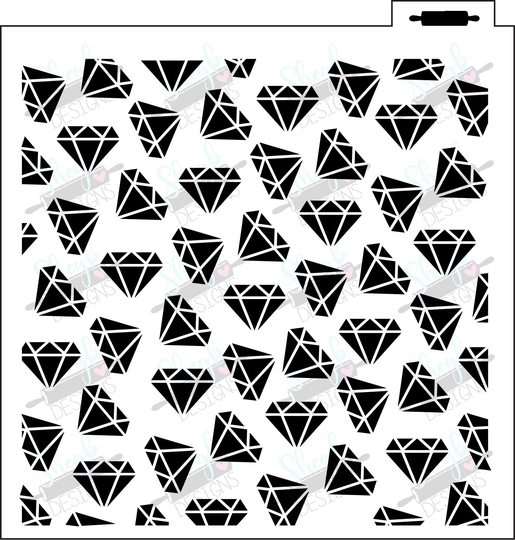 Diamond Background Stencil
