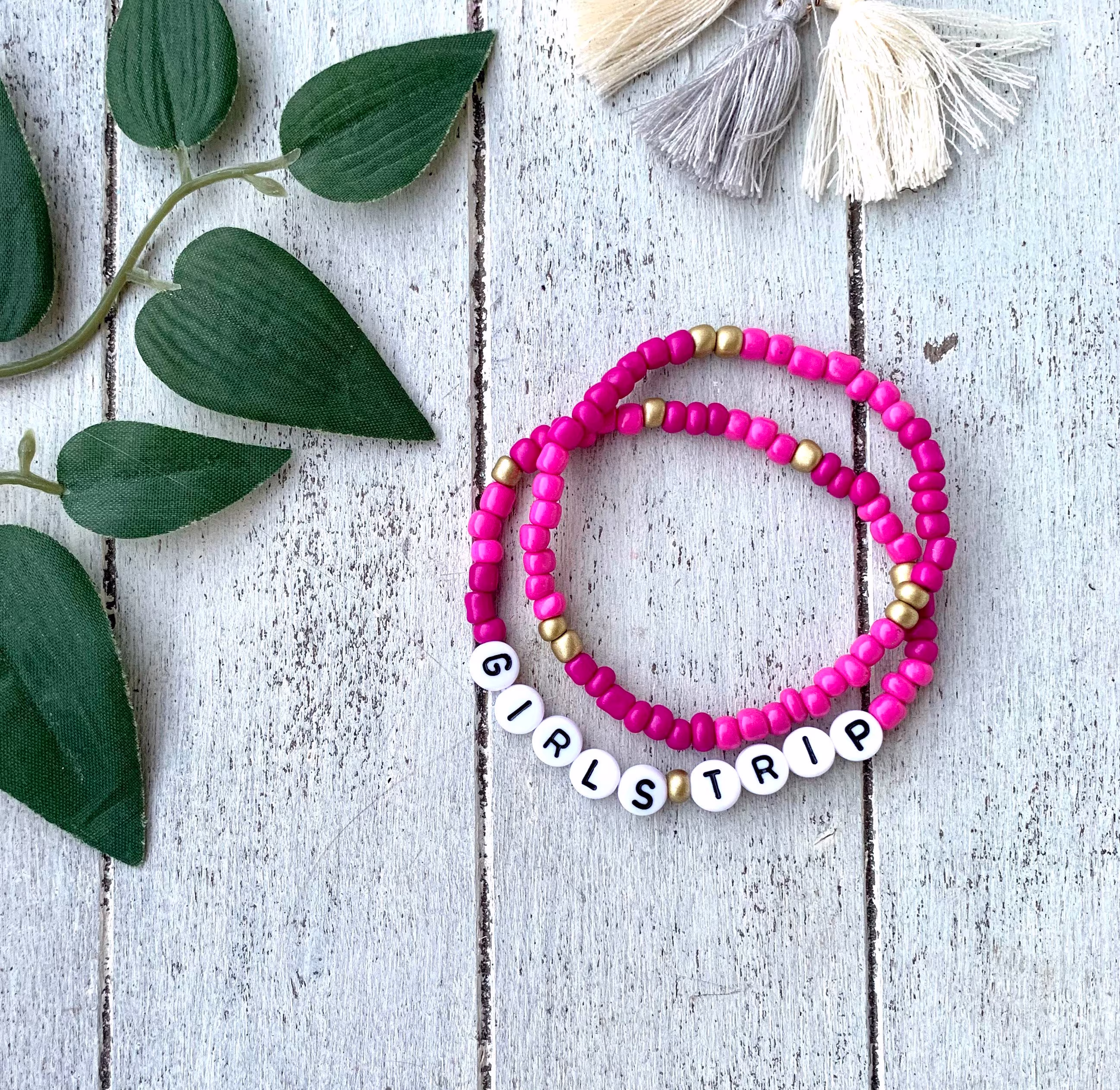 Girl's Trip Bracelet, Gift, Party Favor, Girls Trip, Vacation, Weekend Vibes, Besties, Girlfriends, Cheaper Than Therapy