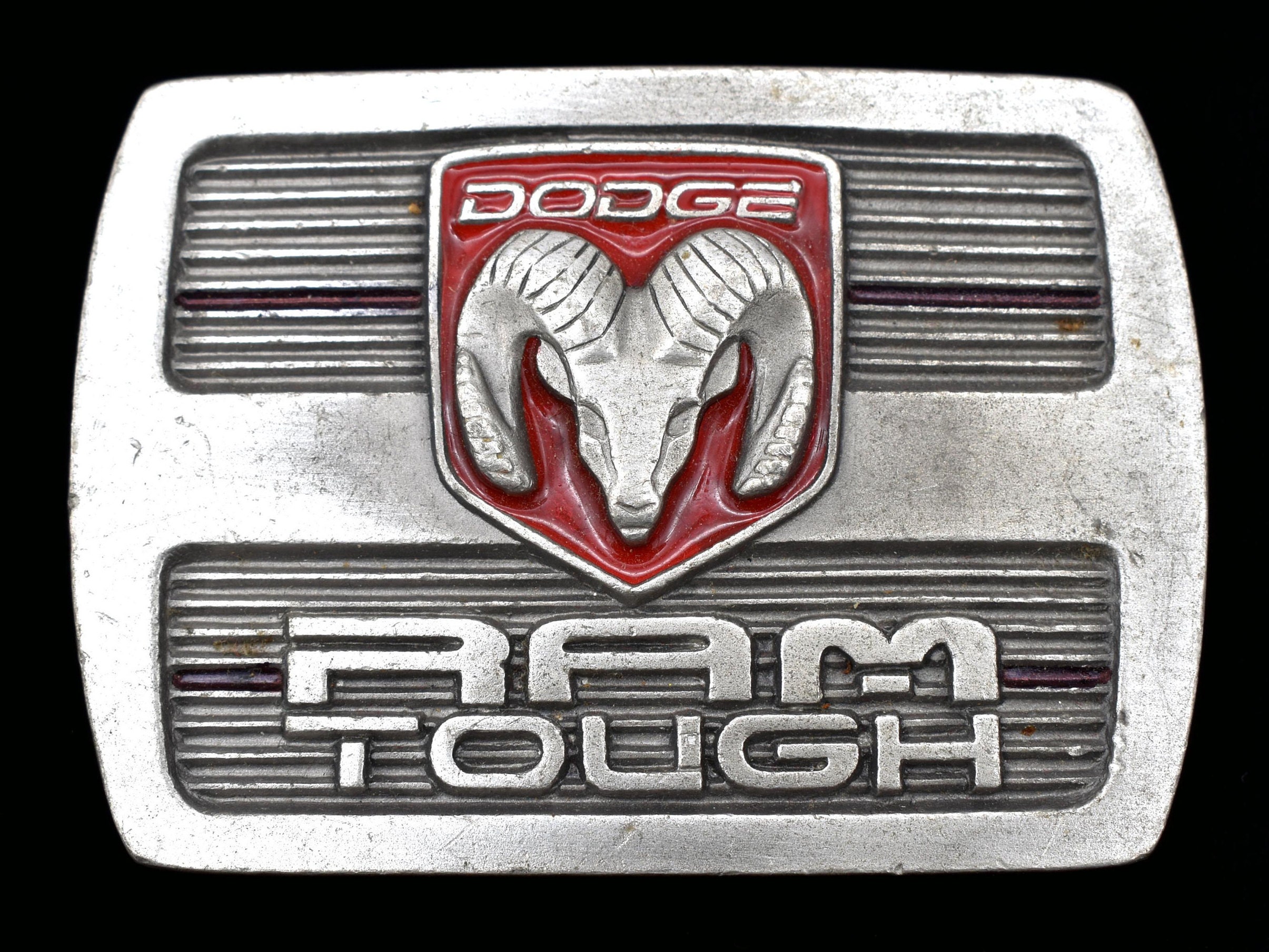 Dodge Ram Tough 4x4 Pickup Truck Offroad Mud Country Logo Vintage Belt Buckle