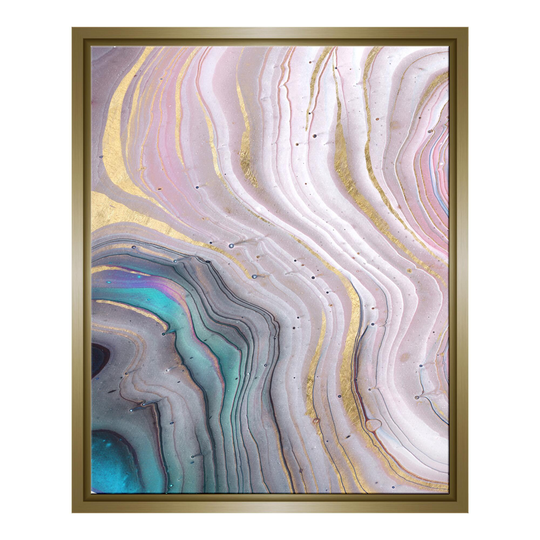 Pastel Geode Framed Canvas Wall Art by World Market