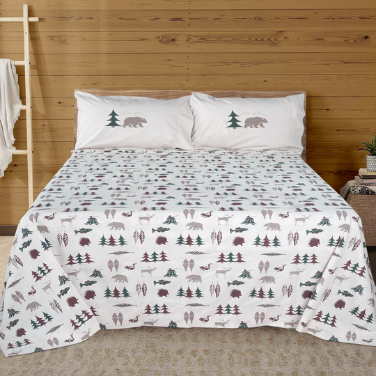 True Grit True Grit Northern Exposure Full 180-Thread Count Cotton Blend Multi Bed Sheet | 07107700013KM
