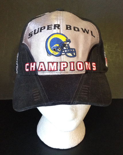 St. Louis Rams Vintage 2000 Super Bowl Champions Strapback Hat Puma Black Gray Nfl Football