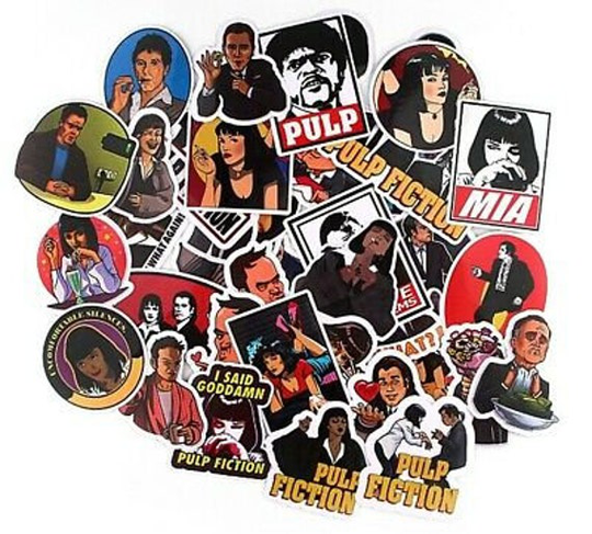 Pulp Fiction Decal Vinyl Stickers Assorted Lot Of 37 Pieces