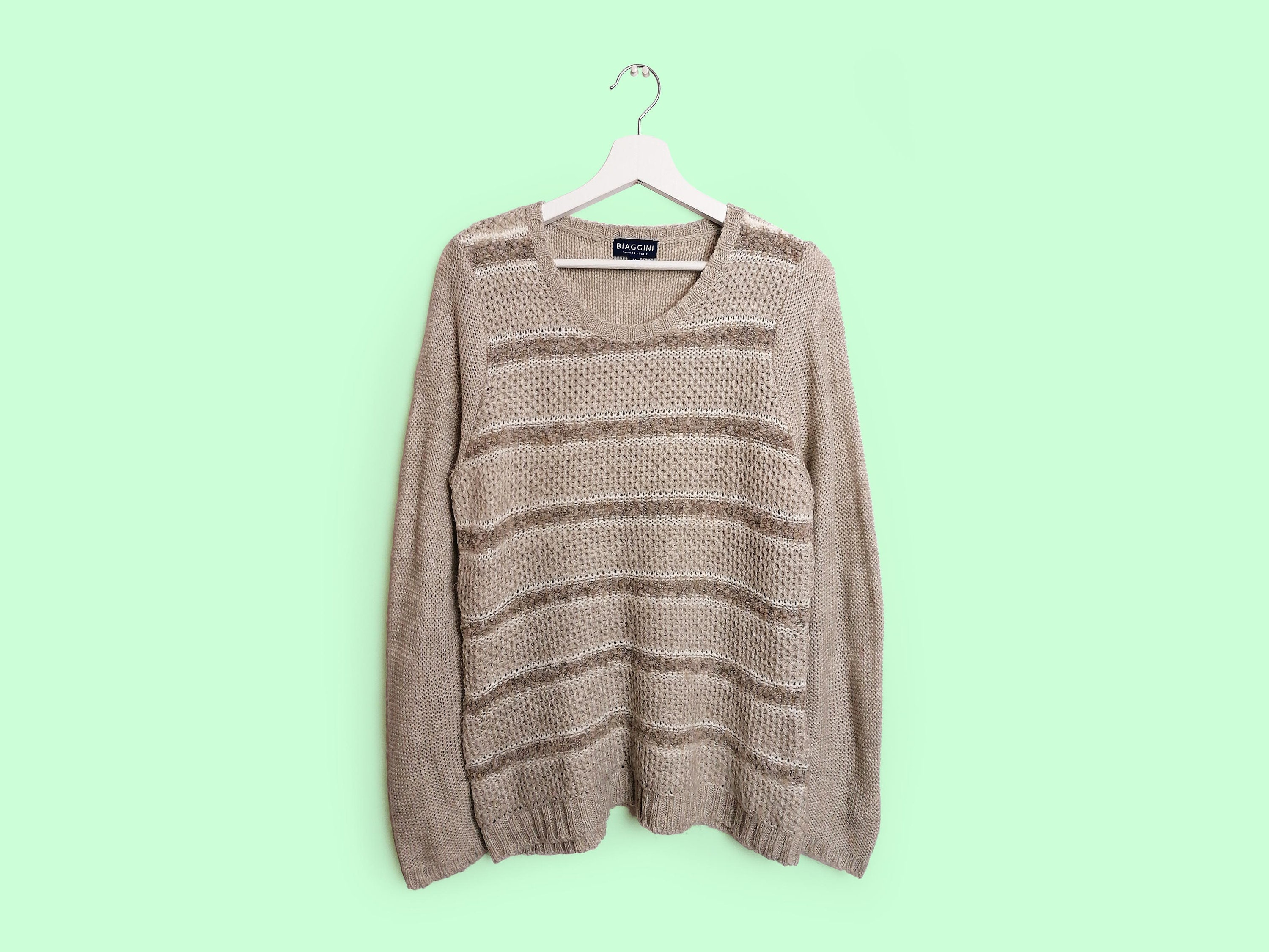 Biaggini Vintage 90's Knit Wool Blend Jumper Pullover