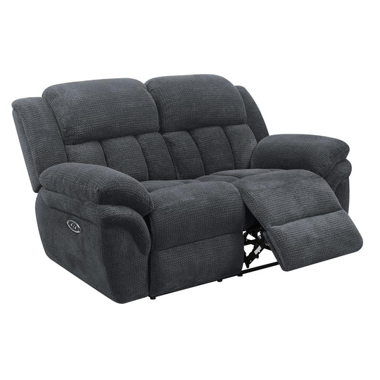 Picket House Furnishings Celeste Modern Carbon Polyester/Blend Loveseat in Gray | UST1393205P
