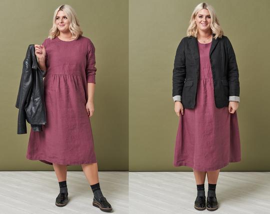 Linen Soft Long Dress, Pure Linen Natural Fabric Dress