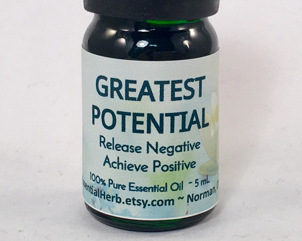 Greatest Potential Essential Oil Blend, Aspirations, Goals, Confidence, in Life, Realize Goals Aromatherapy