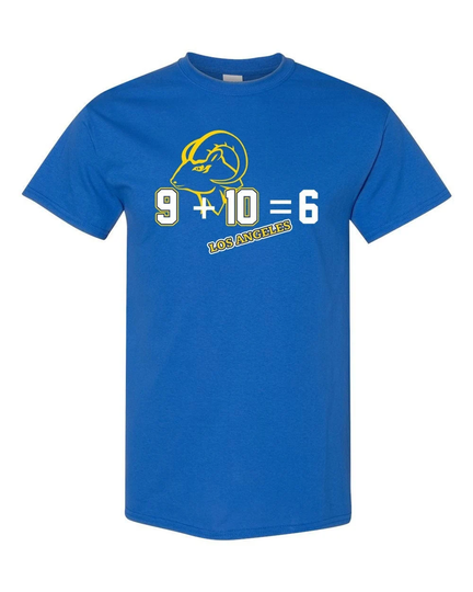 9 + 10 = 6/Los Angeles Rams Shirt Unisex Gift Football Retro Matthew Stafford Cooper Kupp