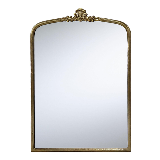 Metal Vintage Style Vanity Wall Mirror: Metallic - Medium (36" & under) by World Market