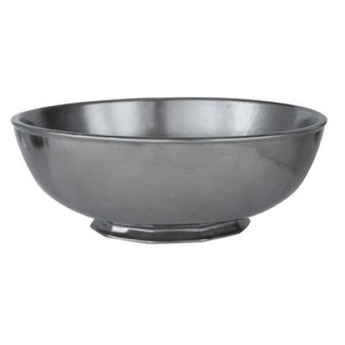 Juliska Pewter Stoneware 10" Serving Bowl 10"L, 10"W, 4"H 2.5 Qt