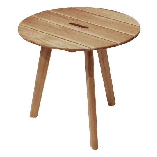 Round Teak Wood Hakui Accent Table by World Market