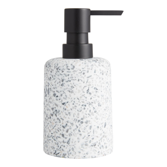 Black, Gray And White Terrazzo Liquid Soap Dispenser - Ceramic by World Market