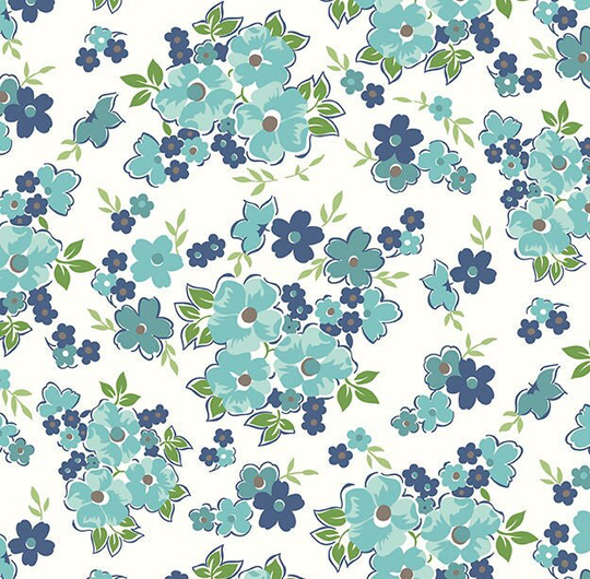 Cook Book Floral Cottage, Lori Holt For Riley Blake, 1/2 Yard - Cut Continuously, C11751-Cottage