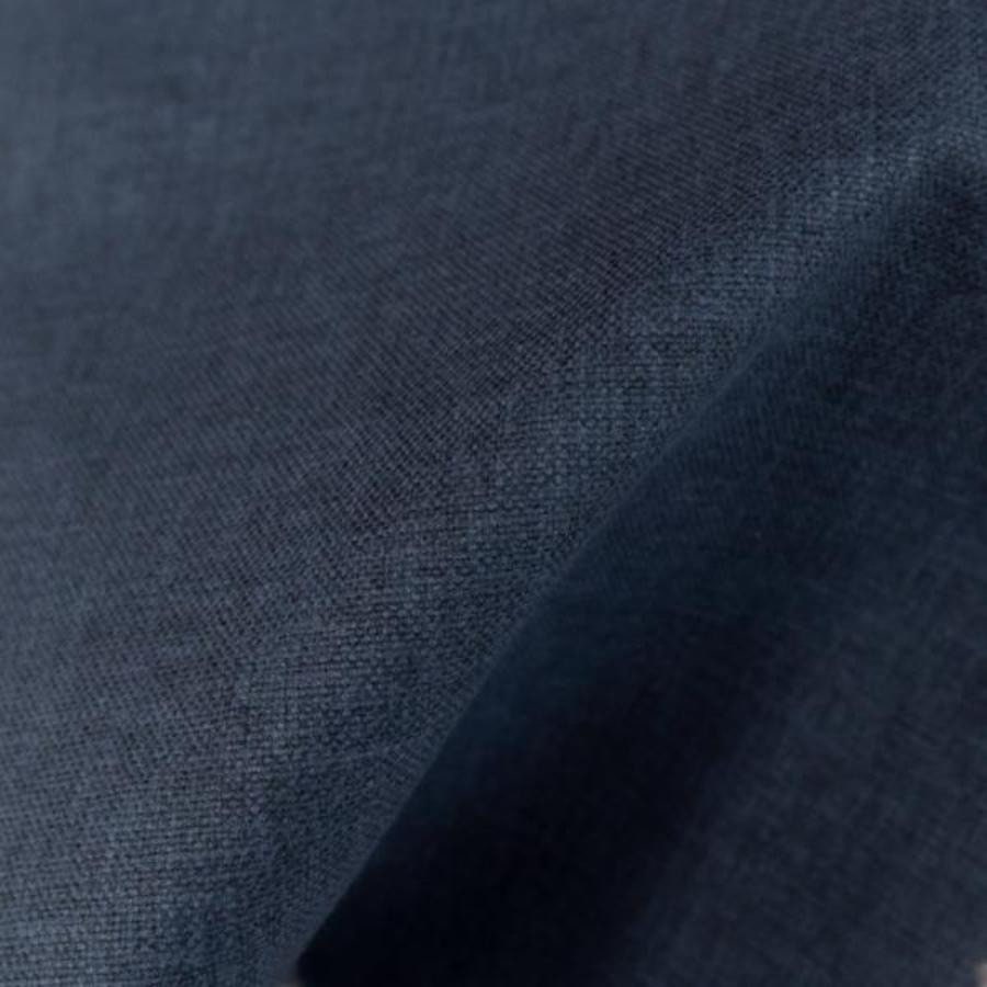Solid Ink Navy Blue Indigo Cotton Blend Fabric Pillow Cover Multiple Sizes Available