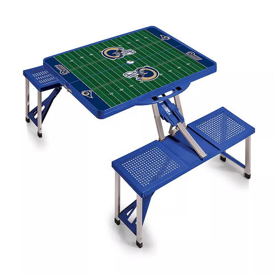 Picnic Time Los Angeles Rams Foldable Football Table, Blue