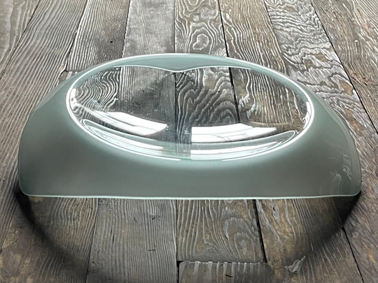 Large Clear Glass Centerpiece Bowl-Footed