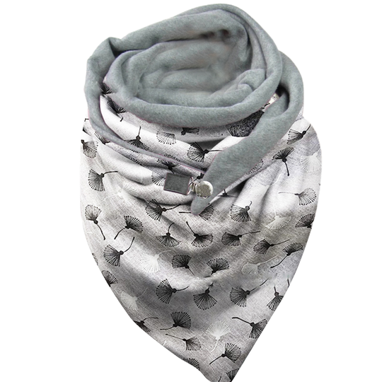 Scarf Shawl Eye-catching Wear Resistant Cotton Blend Women Casual Wrap Scarf Winter Clothing for Autumn - light grey