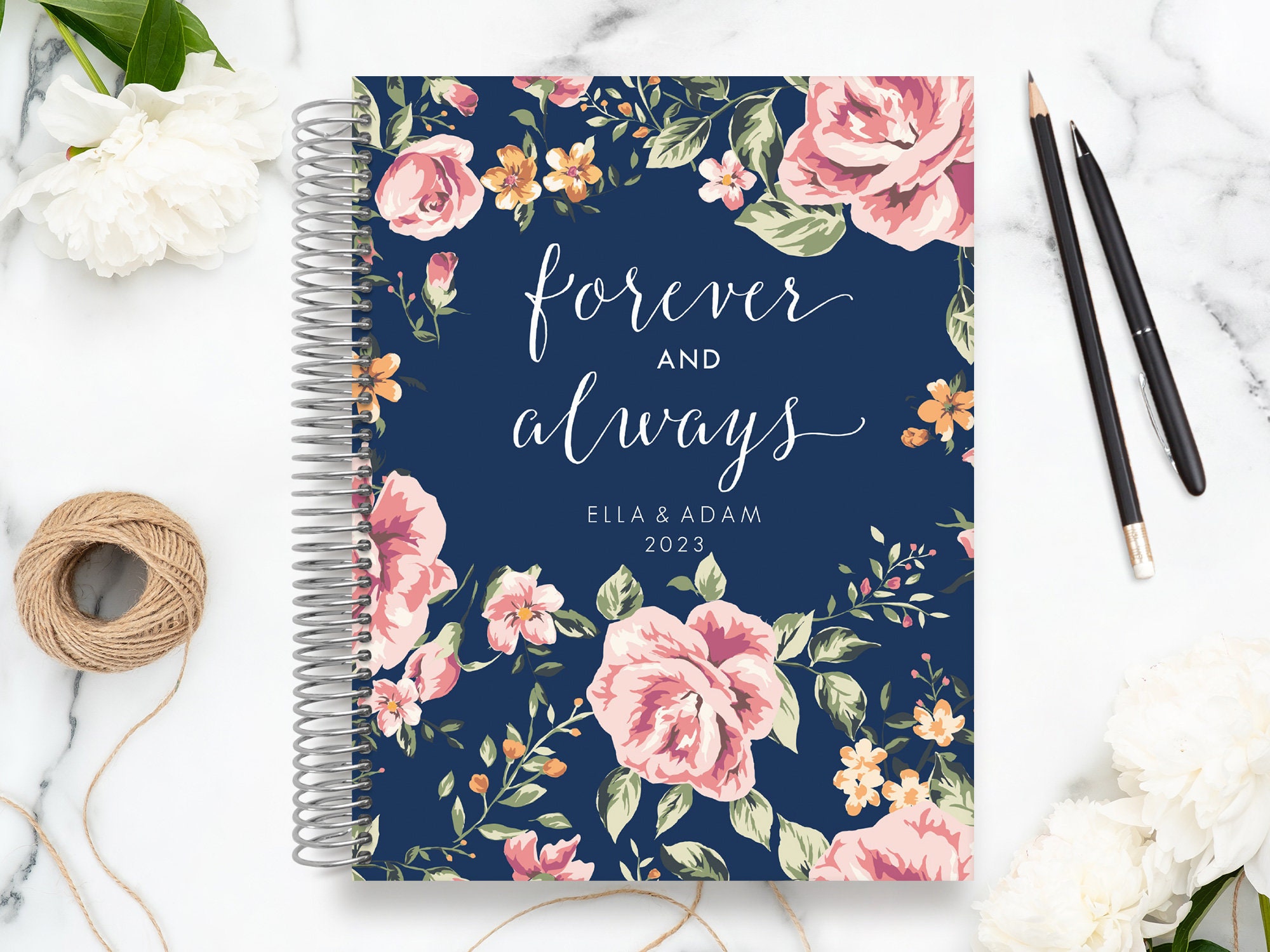 Wedding Planner | Gifts For Couples Personalized Bridal Organizer Engagement Present Forever & Always
