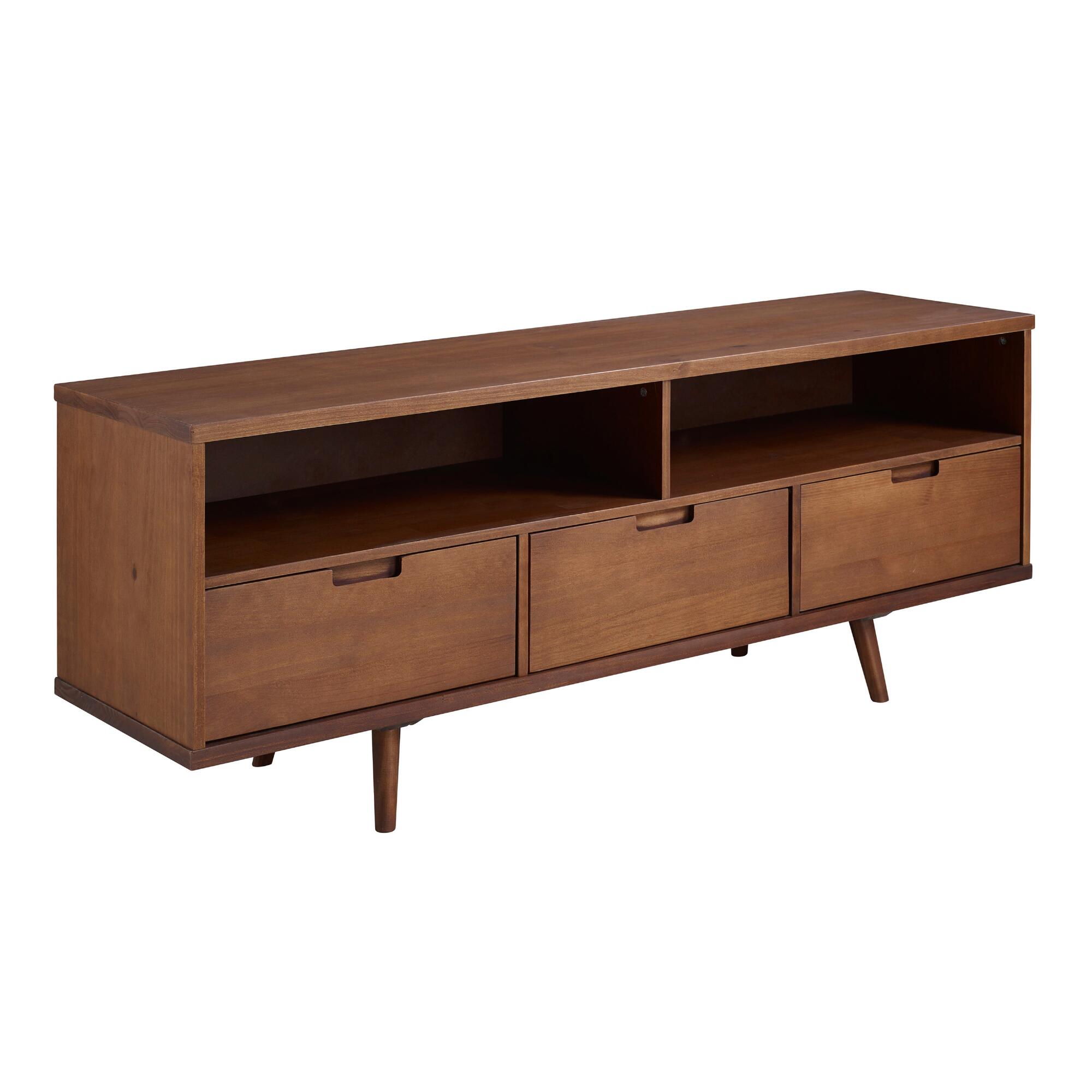 Pine Mid Century 3 Drawer Smith Media Stand - Wood by World Market