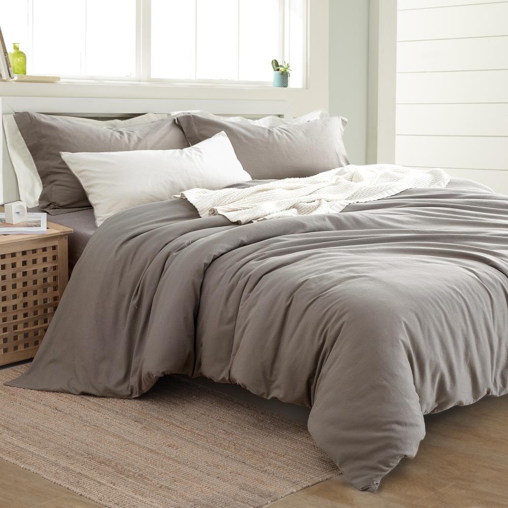 Amrapur Overseas Linen duvet set Platinum Multi Reversible Queen Duvet (Blend with Polyester Fill) | 3DVTCTNG-LNP-QN
