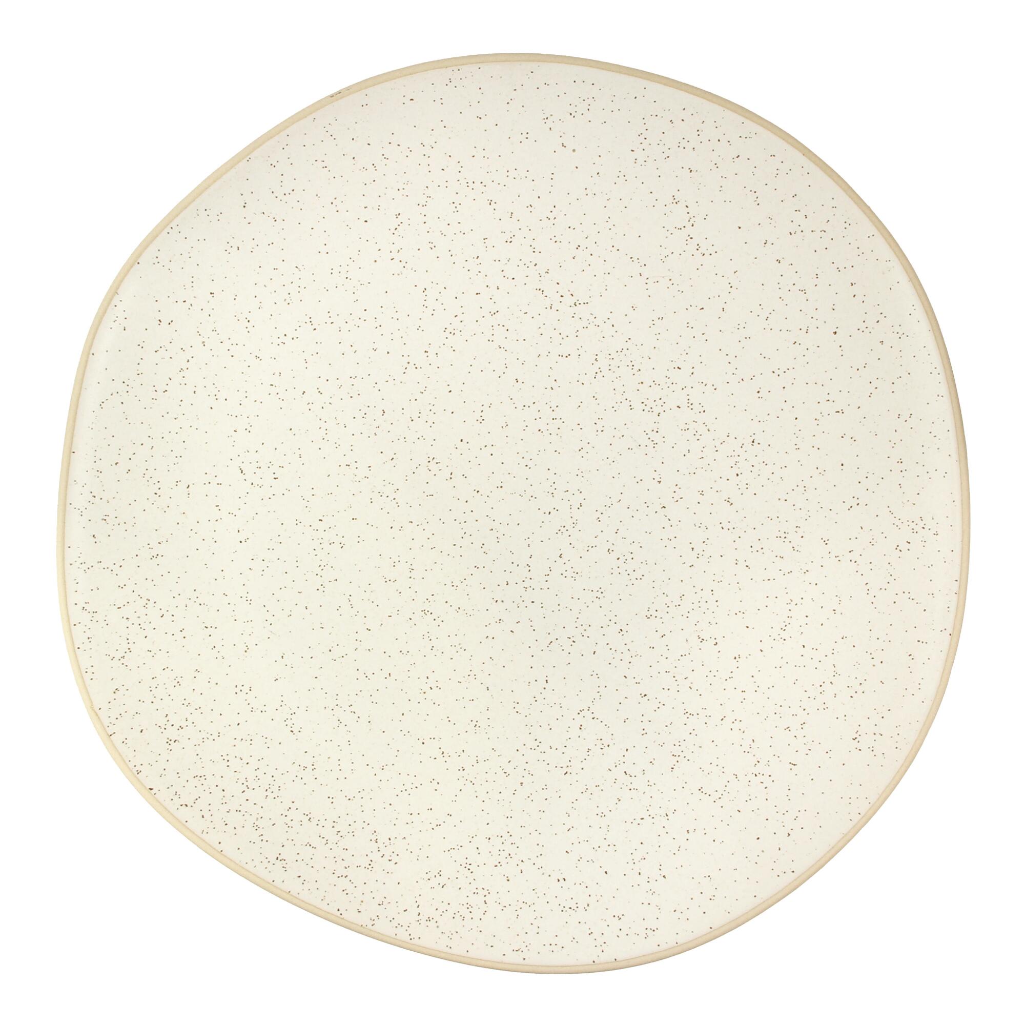 Ivory Ceramic Speckled Charger - Stoneware by World Market