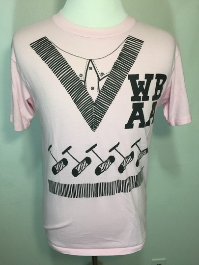 80's Vintage Hanes 50/50 Blend T Shirt Made in USA Mens Size Large Pink Color