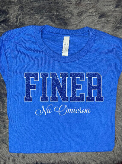 Finer Chapter Shirt | Blue & White Glitter Short-Sleeve