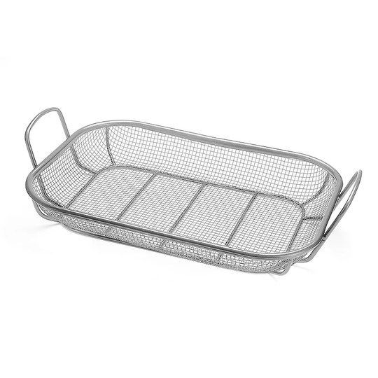 Outset Stainless Steel Roasting Basket, Multicolor, 11"X17"