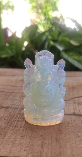 Opal Ganesha, Gemstone Ganesha Ganesh, Stone Ganesh, Ganesh Statue, Ganesh Figurine, Blue Ganesha, Opalite Ganesha, Ganesh, Ganesha