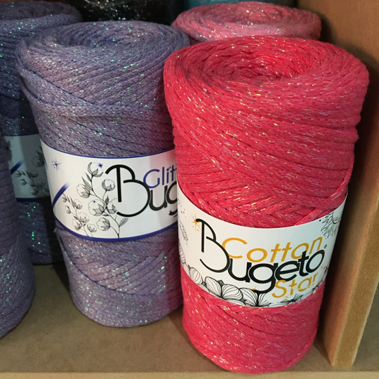Cotton & Glitter Blended Yarn Bugeto Star| 250 Gr For Crochet, Knitting & Macrame