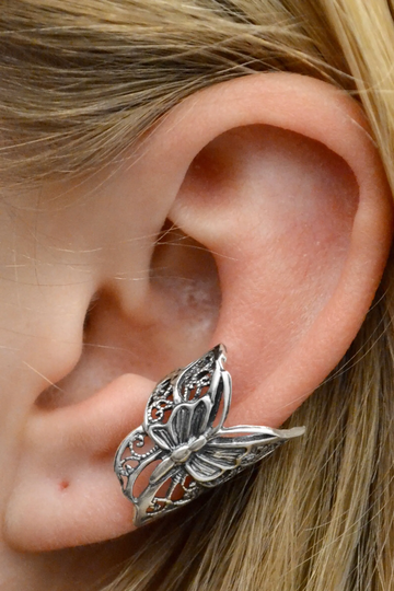 Butterfly Ear Cuff Monarch Jewelry Earring Sterling Silver Or Gold Vermeil Ec431