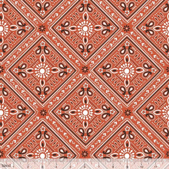 Luckie Blend Fabrics Red Bandana Western Boy Maude Ashbury Cowboy Children Juvenile Baby Prints