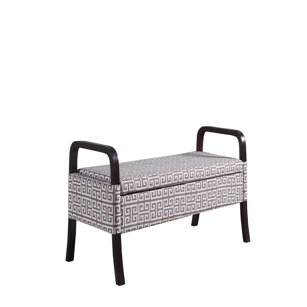 ORE International Modern Brown Blend Accent Chair Polyester in White | HB4715