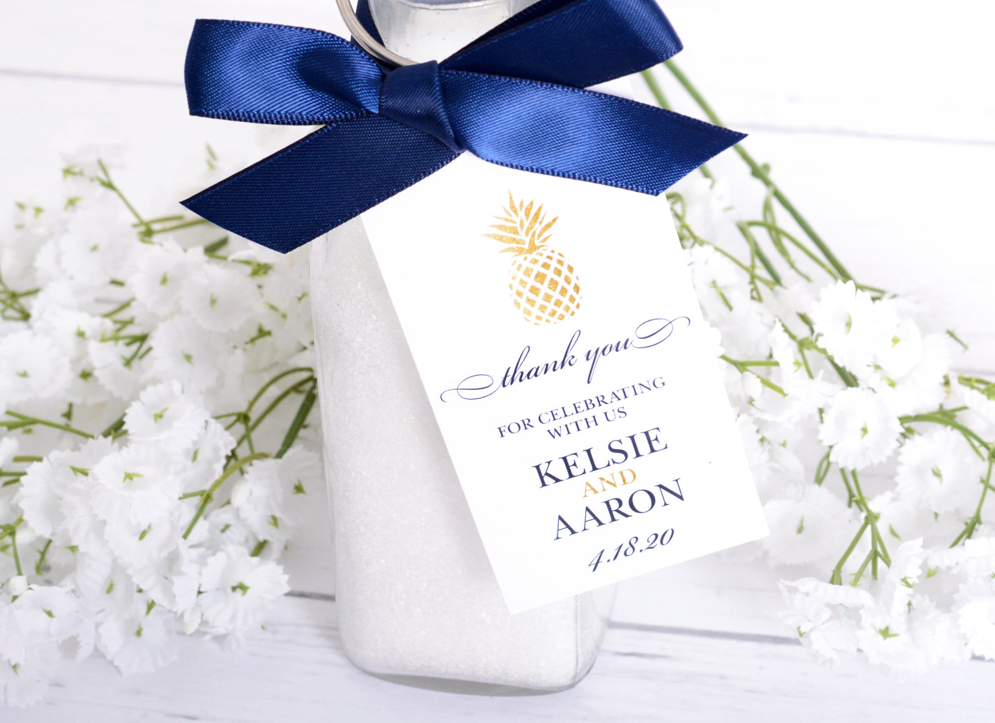 Wedding Favor Tags - Wine Bottle Tags, Box Card, Bag Custom Pineapple Hanging #wtg-288
